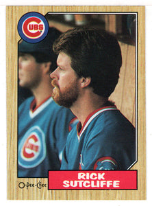 Rick Sutcliffe - Chicago Cubs (MLB Baseball Card) 1987 O-Pee-Chee # 142 Mint