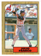 Julio Franco - Cleveland Indians (MLB Baseball Card) 1987 O-Pee-Chee # 160 Mint