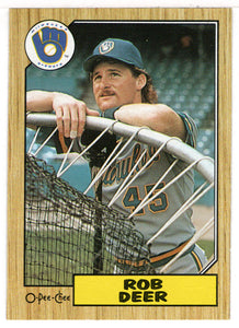 Rob Deer - Milwaukee Brewers (MLB Baseball Card) 1987 O-Pee-Chee # 188 Mint