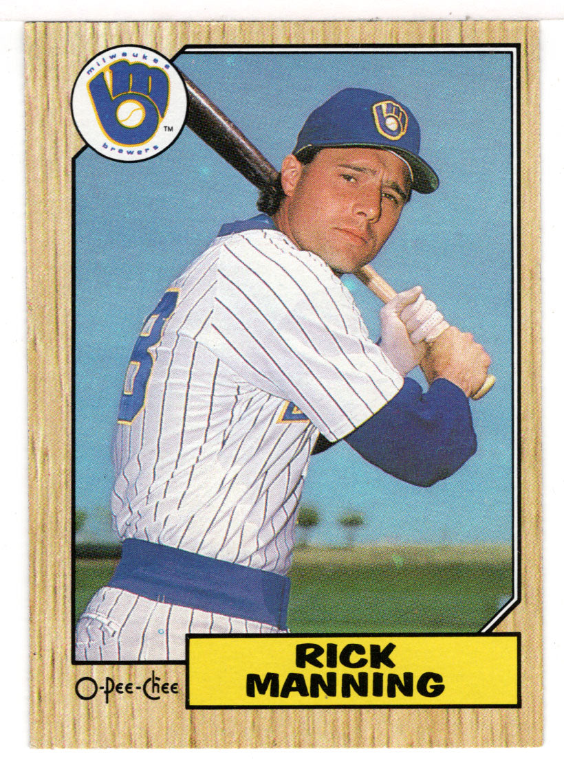 Rick Manning - Milwaukee Brewers (MLB Baseball Card) 1987 O-Pee-Chee # 196 Mint