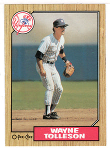 Wayne Tolleson - New York Yankees (MLB Baseball Card) 1987 O-Pee-Chee # 224 Mint