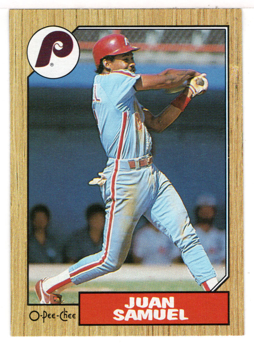 Juan Samuel - Philadelphia Phillies (MLB Baseball Card) 1987 O-Pee-Chee # 255 Mint