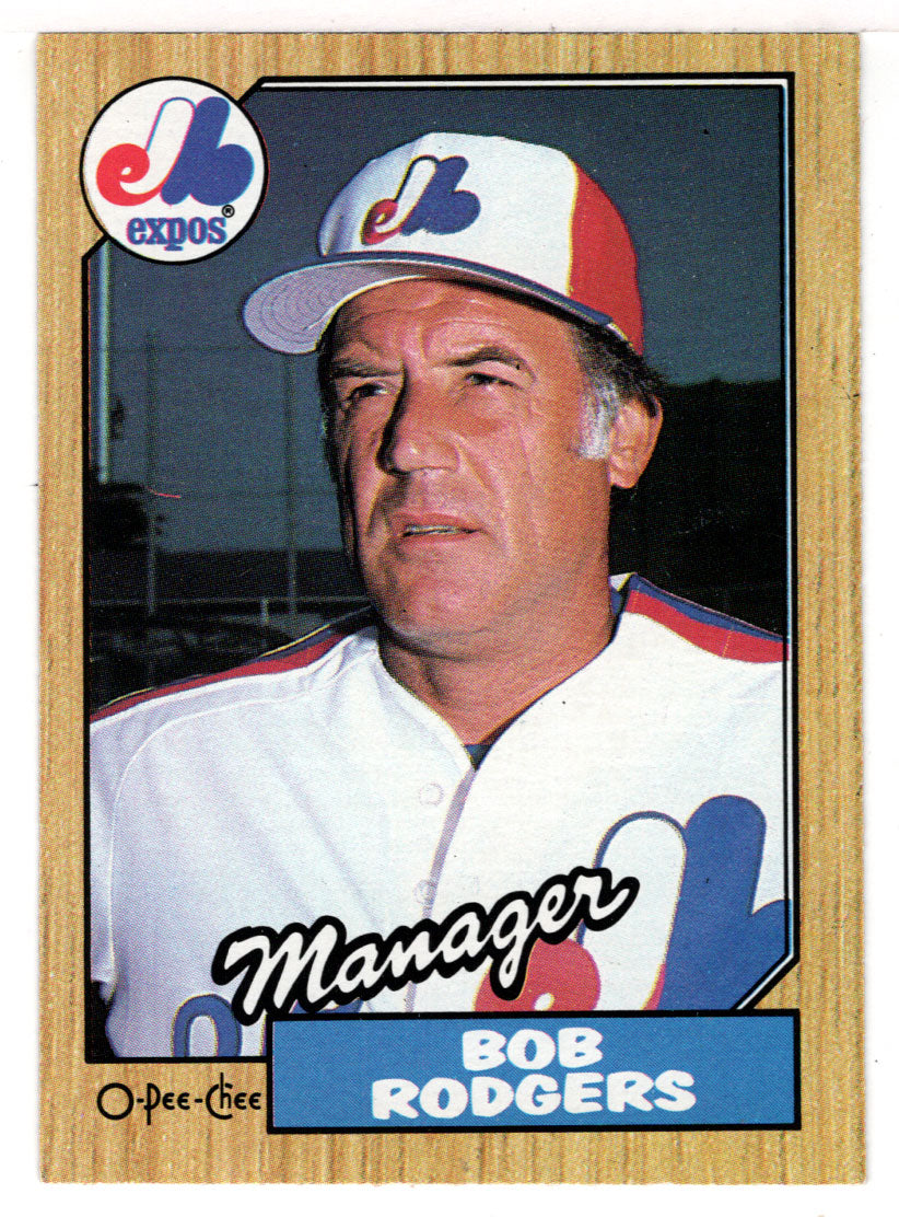 Bob Rodgers - Montreal Expos - Team Checklist (MLB Baseball Card) 1987 O-Pee-Chee # 293 Mint