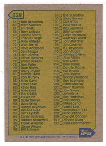 Checklist # 1 (MLB Baseball Card) 1987 Topps # 128 Mint
