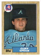 Cliff Speck RC - Atlanta Braves (MLB Baseball Card) 1987 Topps # 269 Mint