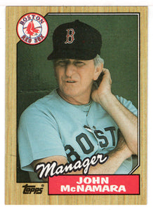 John McNamara - Boston Red Sox - Team Checklist (MLB Baseball Card) 1987 Topps # 368 Mint
