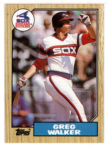 Greg Walker - Chicago White Sox (MLB Baseball Card) 1987 Topps # 397 Mint