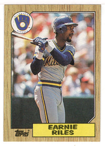 Earnie Riles - Milwaukee Brewers (MLB Baseball Card) 1987 Topps # 523 Mint