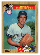 Dave Righetti - New York Yankees - All Star (MLB Baseball Card) 1987 Topps # 616 Mint
