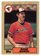 Rich Bordi - Baltimore Orioles (MLB Baseball Card) 1987 Topps # 638 Mint