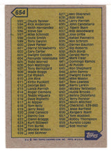Load image into Gallery viewer, Checklist # 5 (MLB Baseball Card) 1987 Topps # 654 Mint
