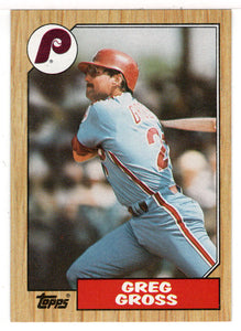 Greg Gross - Philadelphia Phillies (MLB Baseball Card) 1987 Topps # 702 Mint