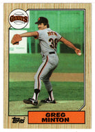 Greg Minton - San Francisco Giants (MLB Baseball Card) 1987 Topps # 724 Mint