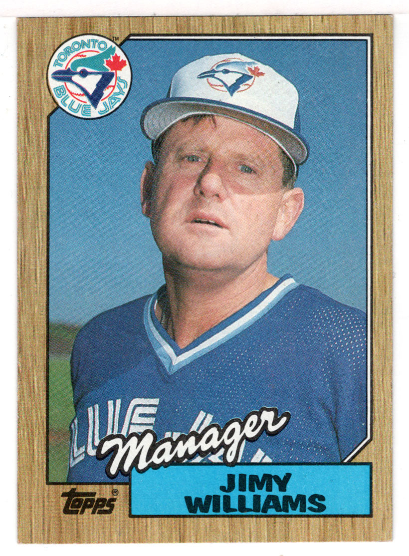 Jimy Williams - Toronto Blue Jays - Team Checklist (MLB Baseball Card) 1987 Topps # 786 Mint