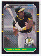 Jose Canseco - Oakland Athletics (MLB Baseball Card) 1987 Donruss # 97 NM/MT
