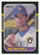 Paul Molitor - Milwaukee Brewers (MLB Baseball Card) 1987 Donruss # 117 NM/MT