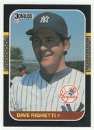 Dave Righetti - New York Yankees (MLB Baseball Card) 1987 Donruss # 128 NM/MT