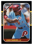 Juan Samuel - Philadelphia Phillies (MLB Baseball Card) 1987 Donruss # 165 NM/MT