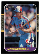Mitch Webster - Montreal Expos (MLB Baseball Card) 1987 Donruss # 335 NM/MT