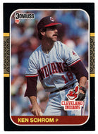 Ken Schrom - Cleveland Indians (MLB Baseball Card) 1987 Donruss # 403 NM/MT