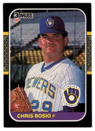 Chris Bosio RC - Milwaukee Brewers (MLB Baseball Card) 1987 Donruss # 478 NM/MT