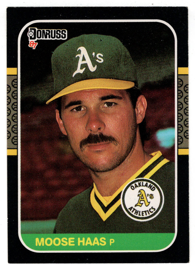 Moose Haas - Oakland Athletics (MLB Baseball Card) 1987 Donruss # 528 NM/MT