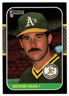 Moose Haas - Oakland Athletics (MLB Baseball Card) 1987 Donruss # 528 NM/MT