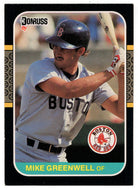 Mike Greenwell RC - Boston Red Sox (MLB Baseball Card) 1987 Donruss # 585 NM/MT