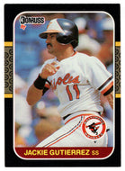 Jackie Gutierrez - Baltimore Orioles (MLB Baseball Card) 1987 Donruss # 601 NM/MT