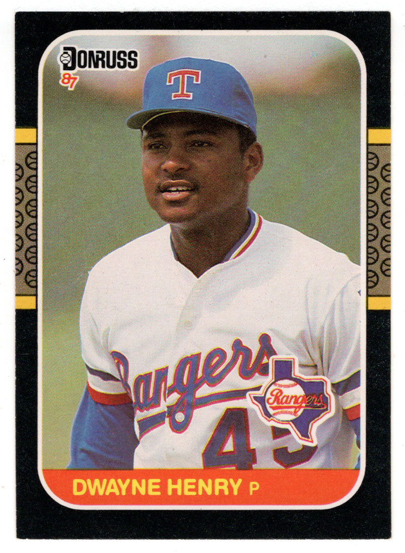 Dwayne Henry - Texas Rangers (MLB Baseball Card) 1987 Donruss # 637 NM/MT