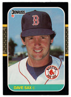 Dave Sax - Boston Red Sox (MLB Baseball Card) 1987 Donruss # 647 NM/MT