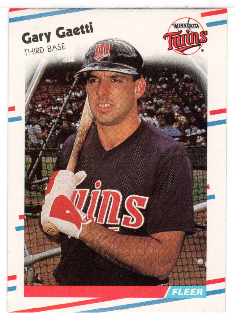 Gary Gaetti - Minnesota Twins  (MLB Baseball Card) 1988 Fleer # 10 Mint