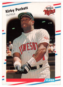 Kirby Puckett - Minnesota Twins  (MLB Baseball Card) 1988 Fleer # 19 Mint