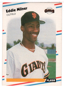 Eddie Milner - San Francisco Giants (MLB Baseball Card) 1988 Fleer # 90 Mint