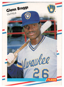 Glenn Braggs - Milwaukee Brewers (MLB Baseball Card) 1988 Fleer # 157 Mint