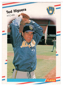 Ted Higuera - Milwaukee Brewers (MLB Baseball Card) 1988 Fleer # 166 Mint