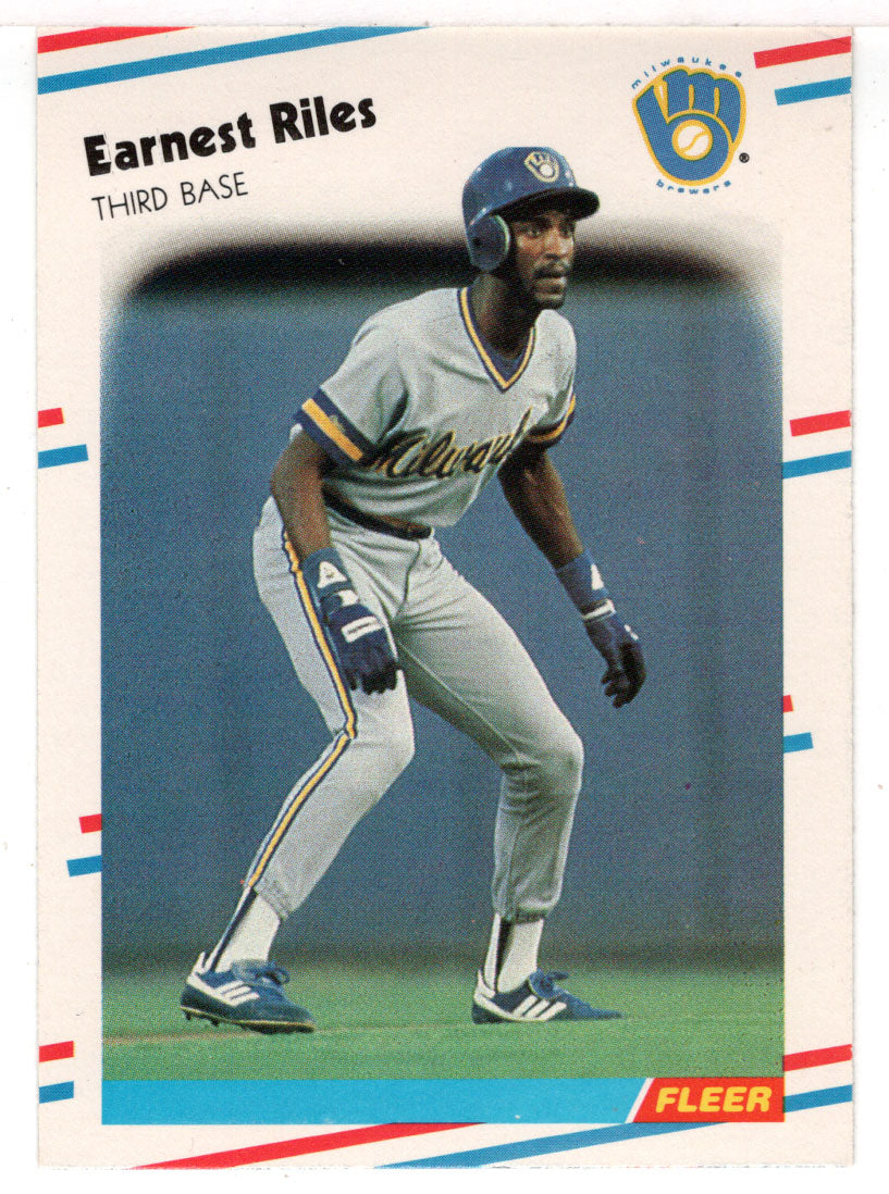 Earnest Riles - Milwaukee Brewers (MLB Baseball Card) 1988 Fleer # 172 Mint