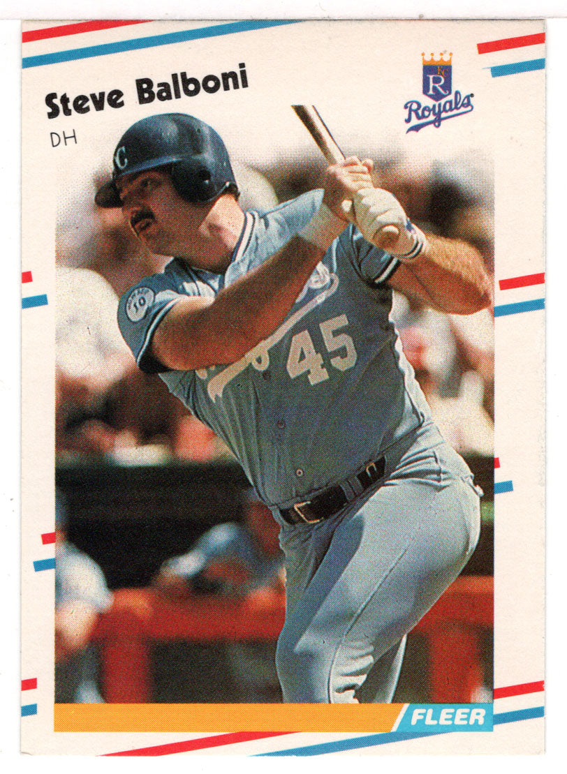 Steve Balboni - Kansas City Royals  (MLB Baseball Card) 1988 Fleer # 251 Mint