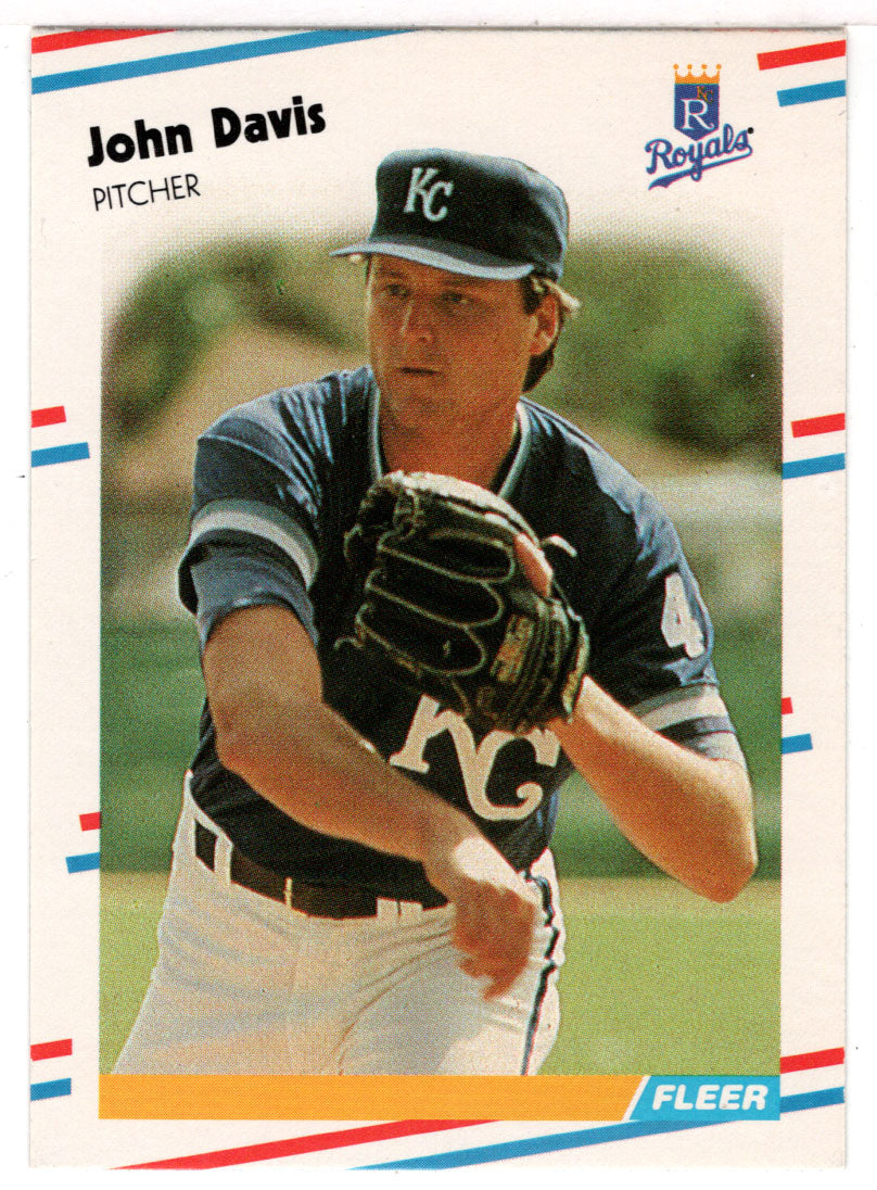 John Davis RC - Kansas City Royals (MLB Baseball Card) 1988 Fleer # 255 Mint