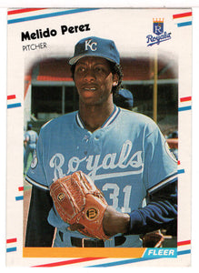 Melido Perez RC - Kansas City Royals (MLB Baseball Card) 1988 Fleer # 265 Mint