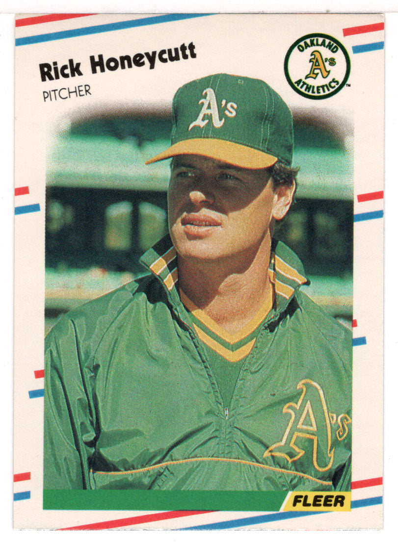 Rick Honeycutt - Oakland Athletics (MLB Baseball Card) 1988 Fleer # 281 Mint