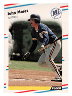 John Moses - Seattle Mariners  (MLB Baseball Card) 1988 Fleer # 381 Mint