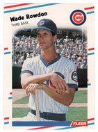 Wade Rowdon - Chicago Cubs (MLB Baseball Card) 1988 Fleer # 430 Mint