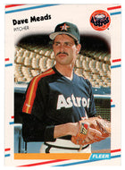 Dave Meads - Houston Astros (MLB Baseball Card) 1988 Fleer # 453 Mint