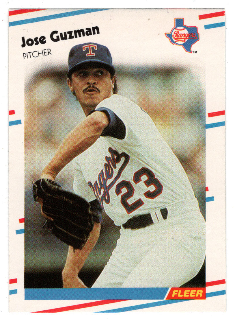 Jose Guzman - Texas Rangers (MLB Baseball Card) 1988 Fleer # 467 Mint
