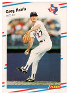 Greg Harris - Texas Rangers (MLB Baseball Card) 1988 Fleer # 468 Mint