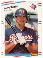 Larry Parrish - Texas Rangers (MLB Baseball Card) 1988 Fleer # 476 Mint