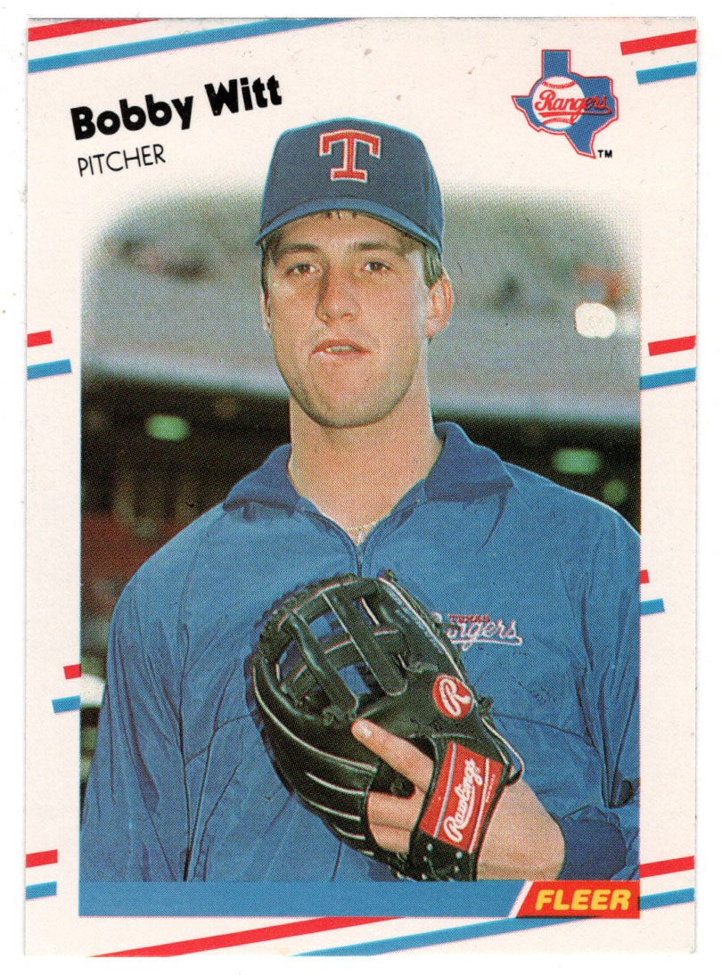 Bobby Witt - Texas Rangers (MLB Baseball Card) 1988 Fleer # 483 Mint