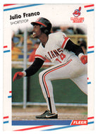 Julio Franco - Cleveland Indians  (MLB Baseball Card) 1988 Fleer # 609 Mint
