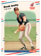 Brook Jacoby - Cleveland Indians - Glossy (MLB Baseball Card) 1988 Fleer # 612 Mint
